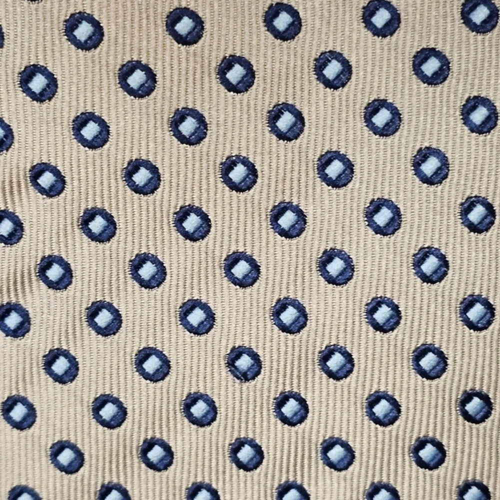 Chaps Boy's Clip-on Tie Gray with Two-Tone Blue Dots